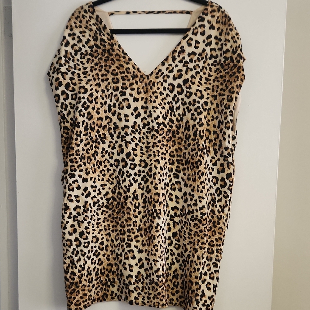 The Vanity Room Leopard Print Mini Dress